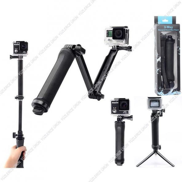 GoPro Yi Sony Eken Uyum Aksiyon Kamera Fonksiyon Monopod