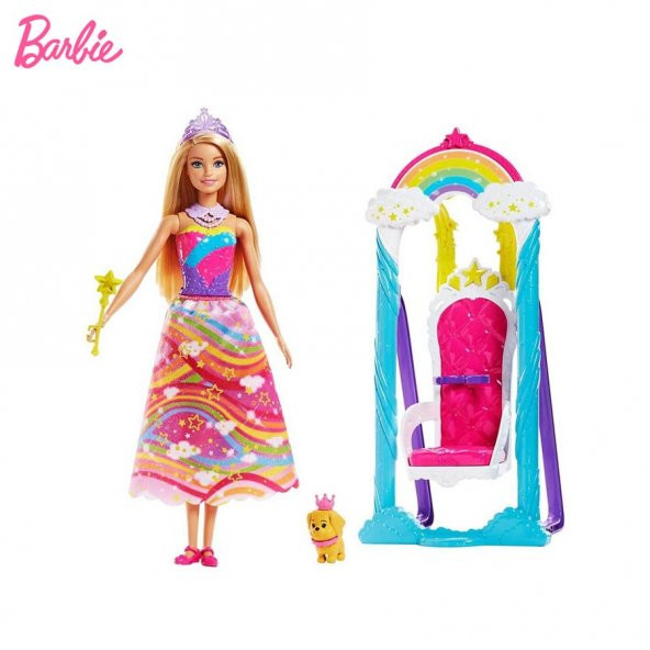 Barbie Dreamtopia Gökkuşağı Prensesi Oyuncak Bebek Salıncaklı Prenses Bebek