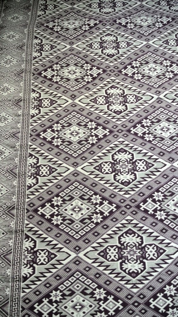 6 metrekare Eşme Desen Kaliteli, Parlak, Kalın Halı Örtüsü, Çok amaçlı Örtü - 3