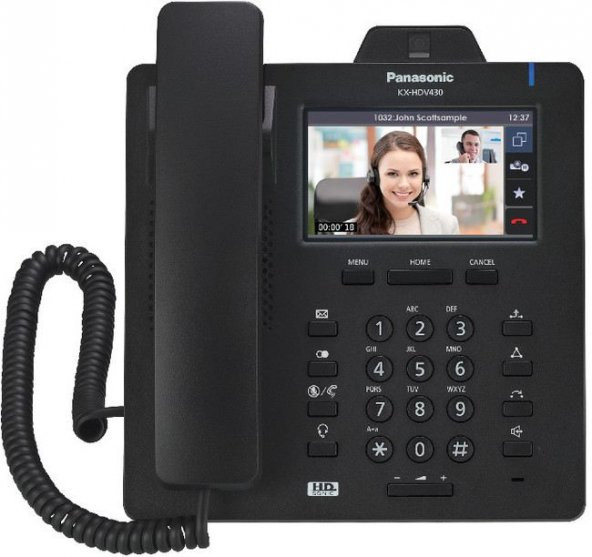 PANASONIC Kablolu Masaüstü Siyah IP SIP Telefon KX-HDV-430-SIYAH