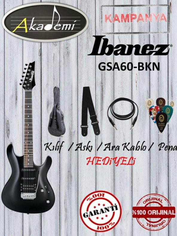Ibanez GSA60-BKN Elektro  Gitar /  Hediyeli