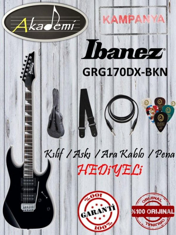 Ibanez GRG170DX-BKN Elektro Gitar / METOD HEDİYELİ