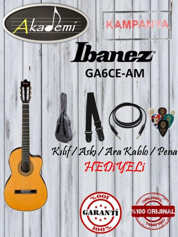 Ibanez GA6CE-AM Elektro Klasik Gitar ( HEDİYELİ )