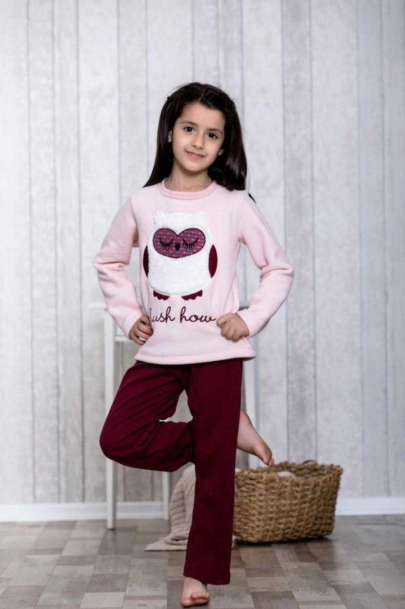 Baykuş Nakışlı 2li Çocuk Pijama Takım LB3038