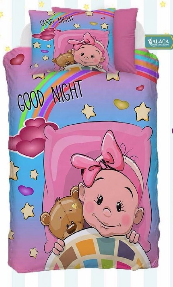 Alaca B14 Good Night 3D Bebek Nevresim Takımı