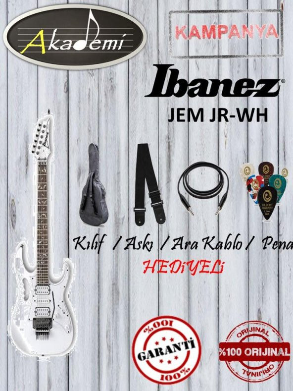 IBANEZ JEM JR-WH Steve Vai Jem Junior - Quantum HSH Elektro Gitar