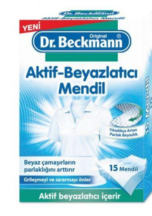 Dr.Beckmann Aktif Beyazlatıcı Mendil 15li