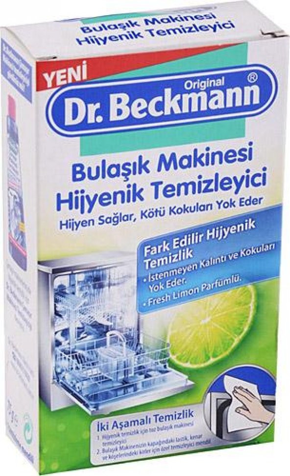 Dr.Beckmann Bulaşık Makinesi Temizleyici 75gr + Temizleme Mendili
