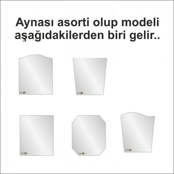 Çoklu 7 Parça 50x40cm Büyük Otel Banyo Cafe WC Tuvalet Ayna Seti - 3