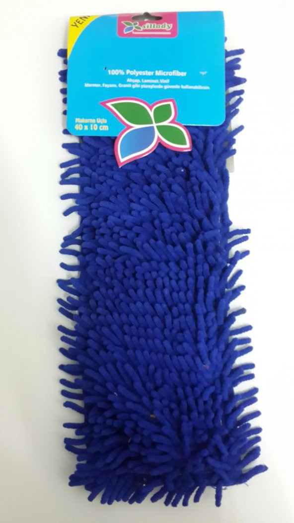 Microfiber Yedek Mop Makarna Uçlu 40x10 cm Mop Bezi MTR-002