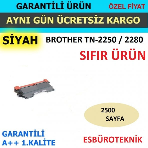 BROTHER TN-2250-2280 (DCP-7065/MFC-7360/HL-2250) MUADİL TONER