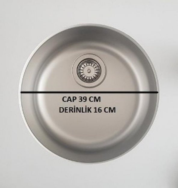 Teka Round Tezgah Altı Paslanmaz Çelik Evye Taşmasız Sifon Dahil - 2