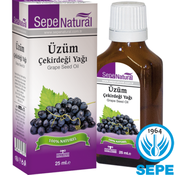 Üzüm Çekirdeği Yağı 25 ml SOĞUK SIKIM Grape Seed Oil