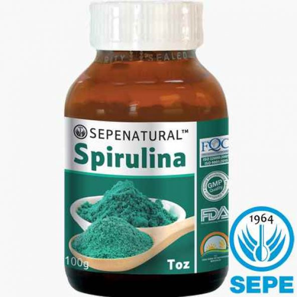 Toz Spirulina 100 gr Gıdaya Uygun Analizli Siprulina Yosun