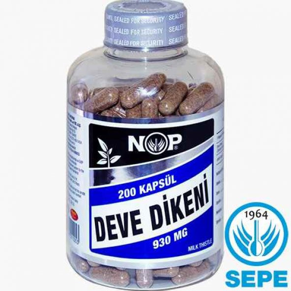 NOP Devedikeni 200 Kapsül 930 mg Milk Thistle Seed Deve dikeni