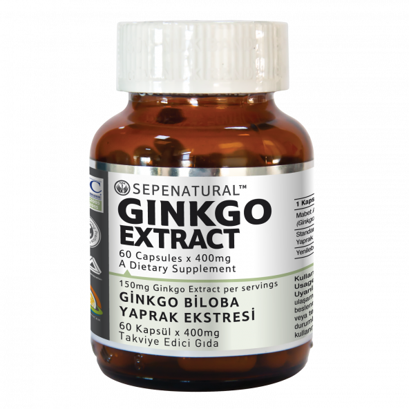 Ginkgo Biloba Extract 60 Kapsül Ginko Ekstrakt Ekstresi