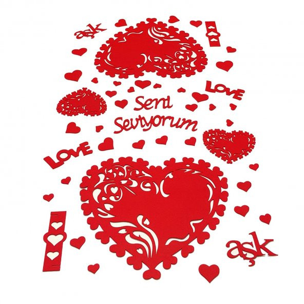 14 Şubat Sevgililer Günü Yemek Masası Süslemeleri Hazırlama Paket - Resim 7