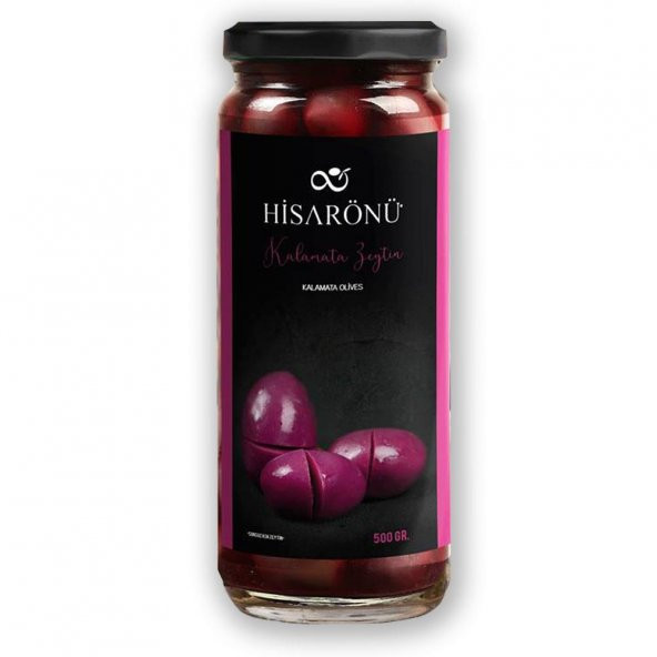 Hisarönü Kalamata Zeytin Cam Kavanoz İri 500 g ℮