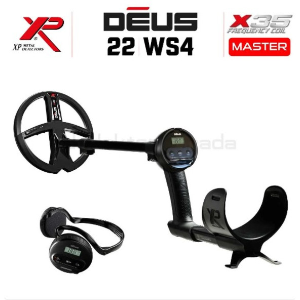 XP DEUS 22,5cm X35 başlık - WS4 kablosuz kulaklıklı Paket