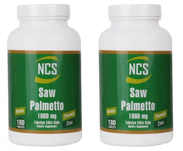 Ncs Saw Palmetto 1000 Mg 180 Tablet Pumpkin Biotin Zinc Complex - 1