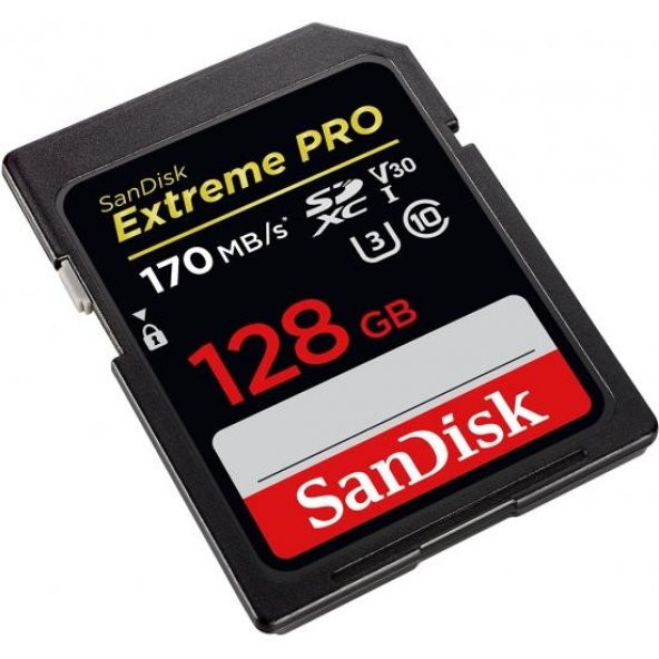 Sandisk Extreme PRO 128GB SDXC Hafıza Kartı 4K U3 V30 170MB/s SDSDXXY-128GB