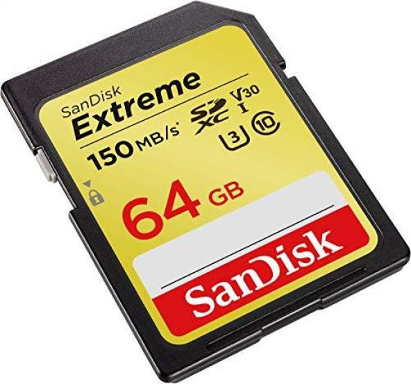 Sandisk Extreme 64GB SD Hafıza Kartı C10 U3 4K V30 150MB/s  SDSDXV6