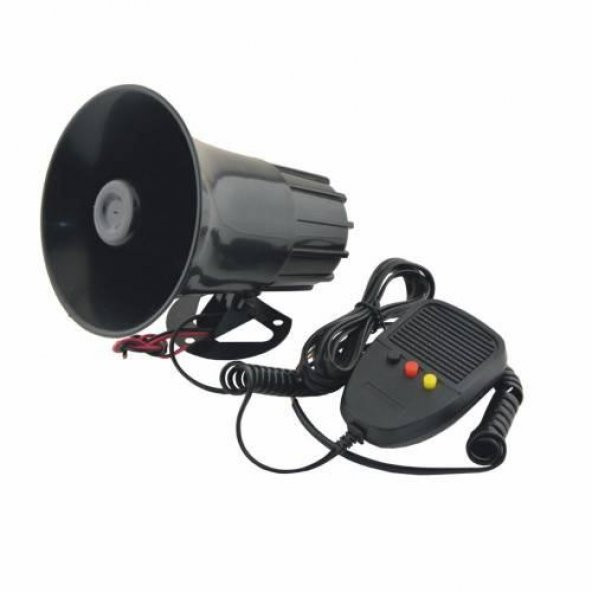 Polis Sireni Dat Dat 3 Sesli Mikrofonlu 12 Volt 40 Watt