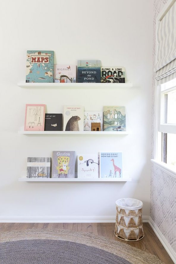 Ceebebek Montessori İkea raf Kitaplık İkea Duvar Rafı Çocuk Kitaplığı 60 cm - 2