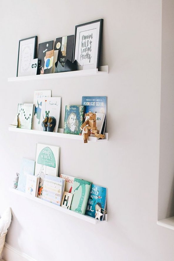 Ceebebek Montessori İkea raf Kitaplık İkea Duvar Rafı Çocuk Kitaplığı 60 cm - 4