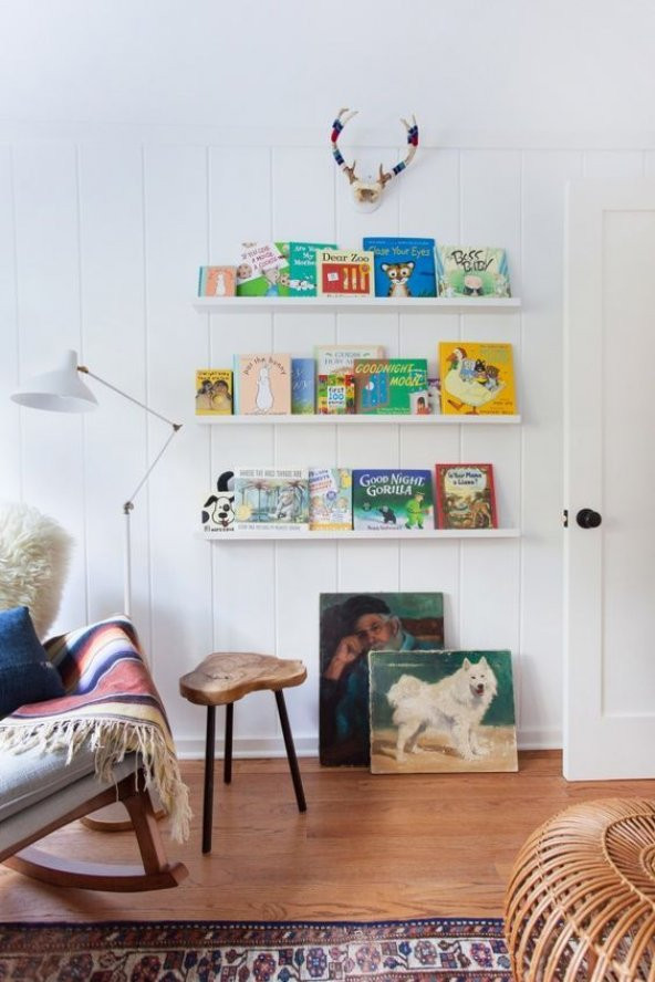 Ceebebek Montessori İkea raf Kitaplık İkea Duvar Rafı Çocuk Kitaplığı 60 cm - 5