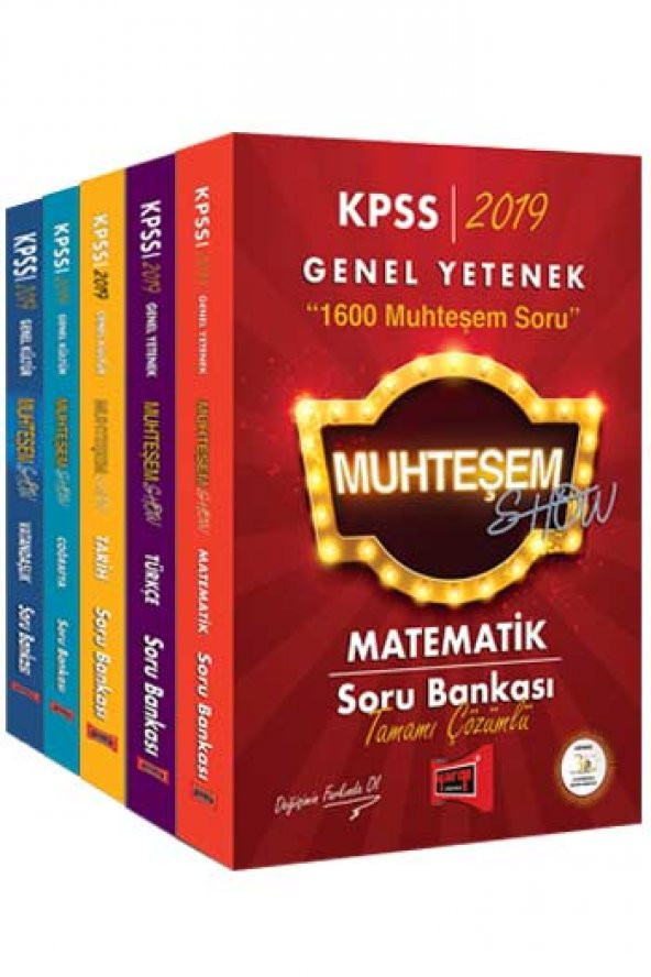 Yargı Yayınları 2019 KPSS Muhteşem Show GY-GK Tamamı Çözümlü Soru Bankası Seti