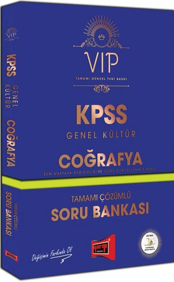 Yargı Yayınları KPSS Genel Kültür Coğrafya VIP Tamamı Çözümlü Soru Bankası