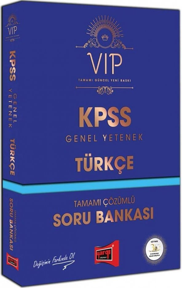 Yargı Yayınları KPSS Genel Yetenek Türkçe VIP Tamamı Çözümlü Soru Bankası