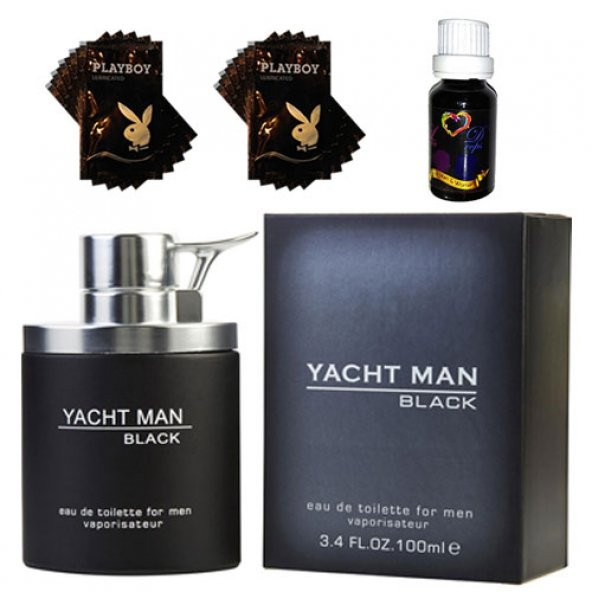 Afrodizyak Yacht Man Black Erkek Parfümü - 100ml. C-5046 ( DAMLA VE JEL HEDİYELİ )