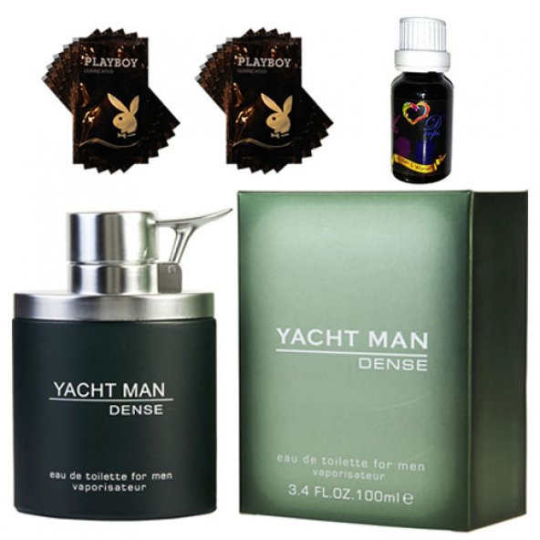 Yacht Man Dense Çapkın Erkeklere Özel Erkek Parfümü - 100ml. C-5062 ( DAMLA VE JEL HEDİYELİ )