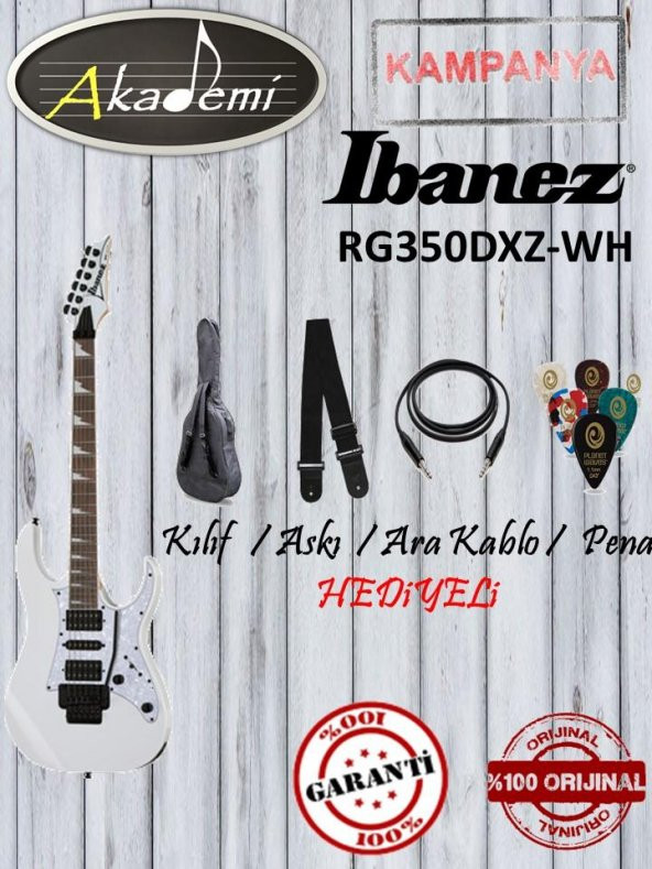 Ibanez RG350DXZ-WH Elektro Gitar (Hediyeli)