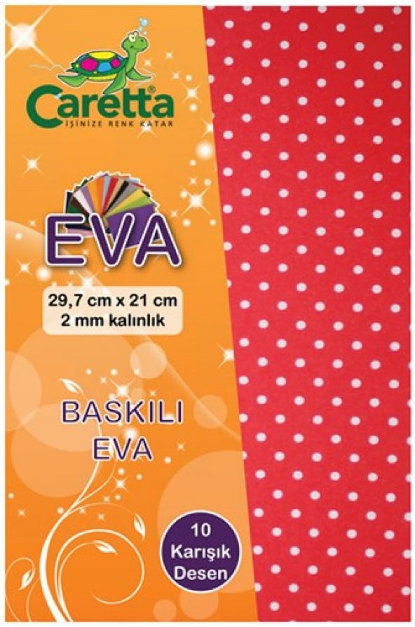 Caretta Baskılı Eva A4 10 Renk