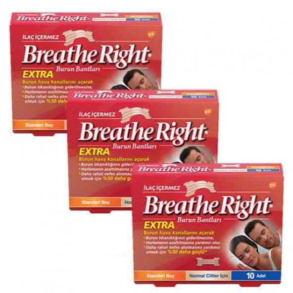 Breathe Right Extra Burun Bandı Standart Boy 3 Adet