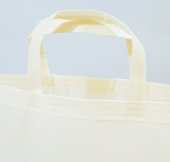 BEZ ÇANTA 20 ADET HAM LOGOSUZ DOĞAL ÇANTA 45x45cm (KALIN TELA) - 3