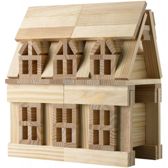 Becerikli Yapılar 200 Parça (Ahşap Yapı Blokları) orjinal oyun - 3