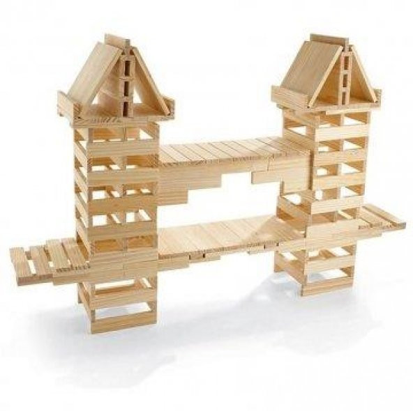 Becerikli Yapılar 200 Parça (Ahşap Yapı Blokları) orjinal oyun - 6