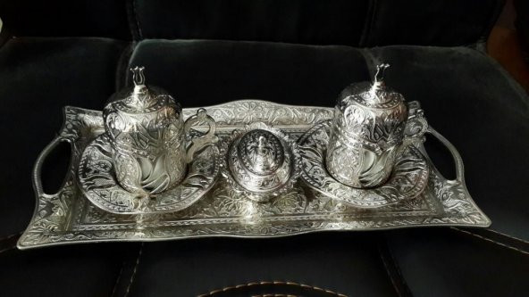 BAKIR KAHVE FİNCAN TAKIMI - 2Lİ BAKIR KAHVE SETİ HEDİYELİK - 4