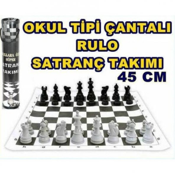 Rulo Satranç Takımı Okul Tipi Satranç Takımı Set - MEB Onaylı