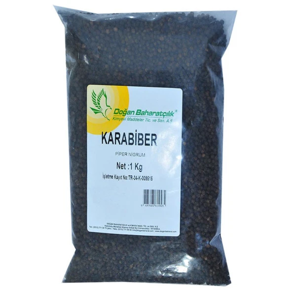 Doğan Baharatçılık Tane Karabiber 1 Kg Kiloluk Paket