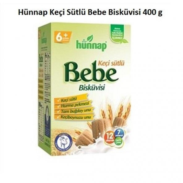 Hünnap Keçi Sütlü Bebe Bisküvisi 400 gr. SKT 09/2019