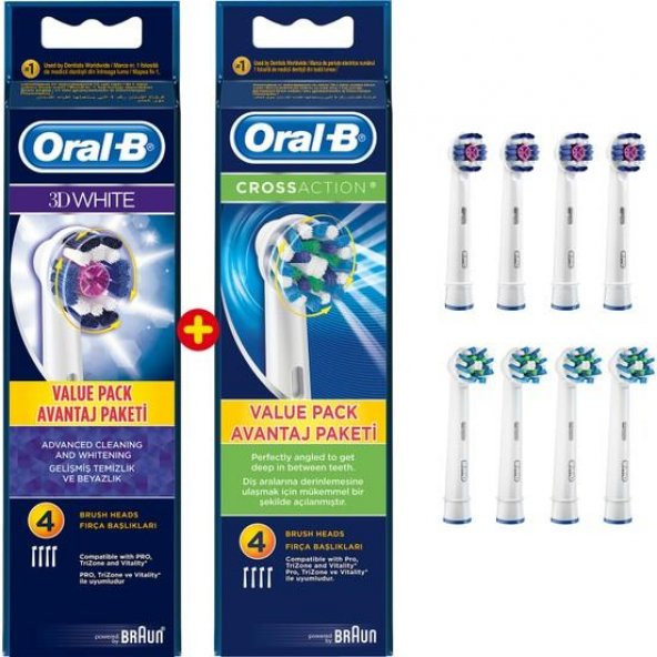 Oral-B Diş Fırçası Yedek Başlığı Fırsat Paketi 8 Adet