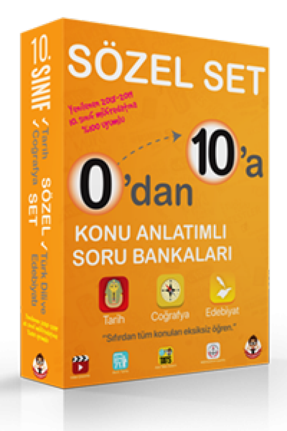 Tonguç Yayınları 10. Sınıf 0'dan 10'a Konu Anlatımlı Soru Bankası Sözel Set