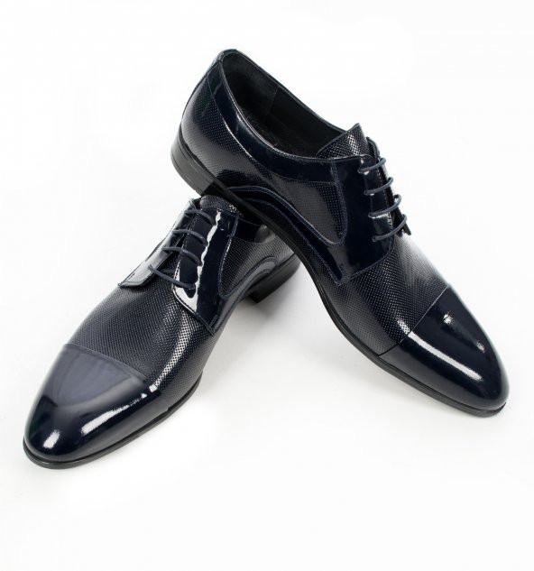 DeepSEA Önü Parçalı Rugan Deri Bağcıklı Erkek Klasik Ayakkabı 1907975