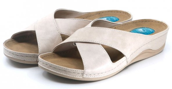 Ceyo Çapraz Topuk Jelli Topuk Dikeni Kadın Terlik 9946-1 - Resim 2