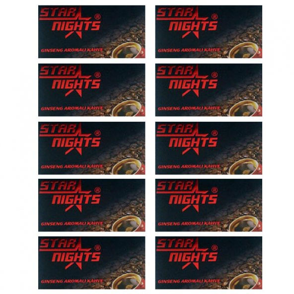 10 Adet Adet Star Nights Bay Bayan Unisex Bitkisel Kahve - 1